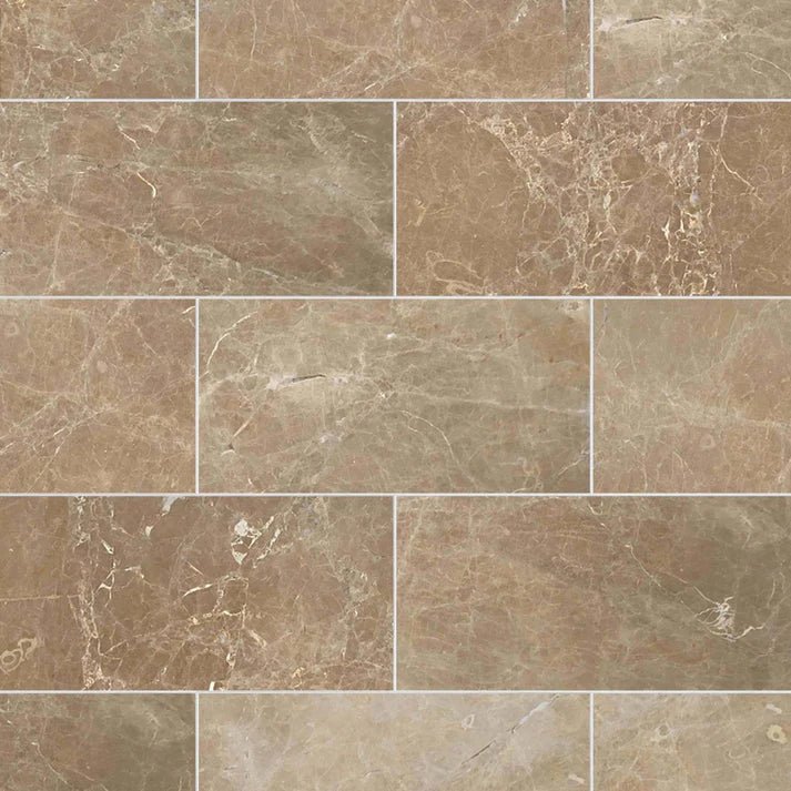 Light Emperador Marble Field Tile 6''x12'' Zicana Boutique - Zicana Boutique - 1