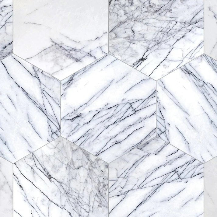Lilac Marble 10 1/2'' Hexagon Zicana Boutique - Zicana Boutique - 1
