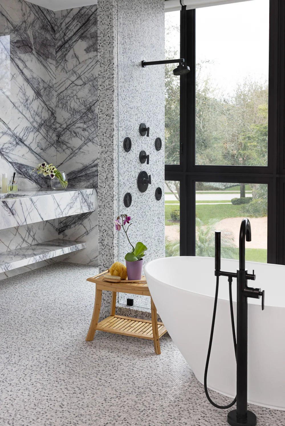 Lilac Marble Mosaic Artistic Tile - Zicana Boutique - 3