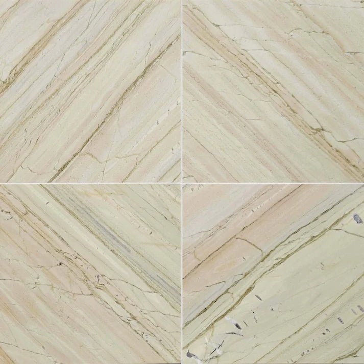 Lime Polished Marble Field Tile 12''x12'' Zicana Boutique - Zicana Boutique - 1