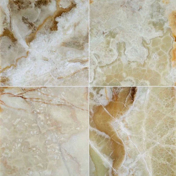 Lt. Cappuccino Onyx Polished Field Tile 12''x12'' Zicana Boutique - Zicana Boutique - 1