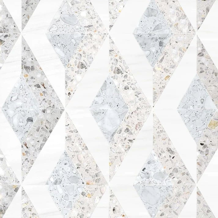 Lucente Dune Diamond Terrazo Waterjet Mosaic Zicana Boutique - Zicana Boutique - 1