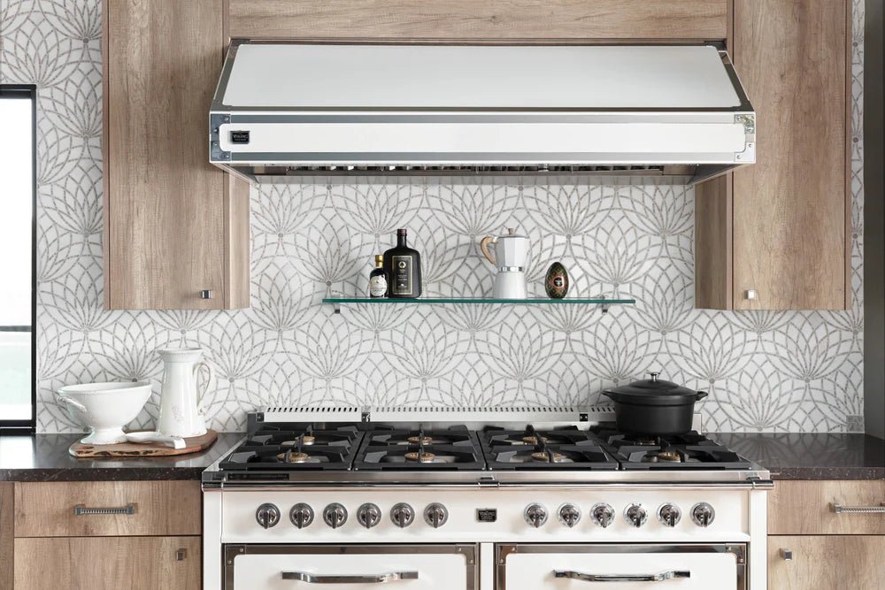 Luxor Bianco Dolomiti Mosaic Artistic Tile - Zicana Boutique - 2