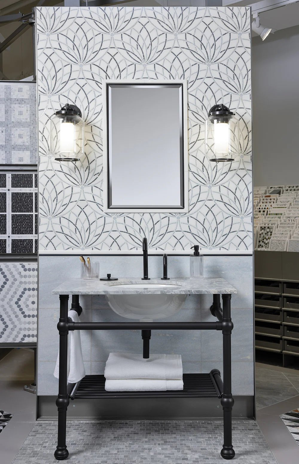 Luxor Grey Mosaic Artistic Tile - Zicana Boutique - 2