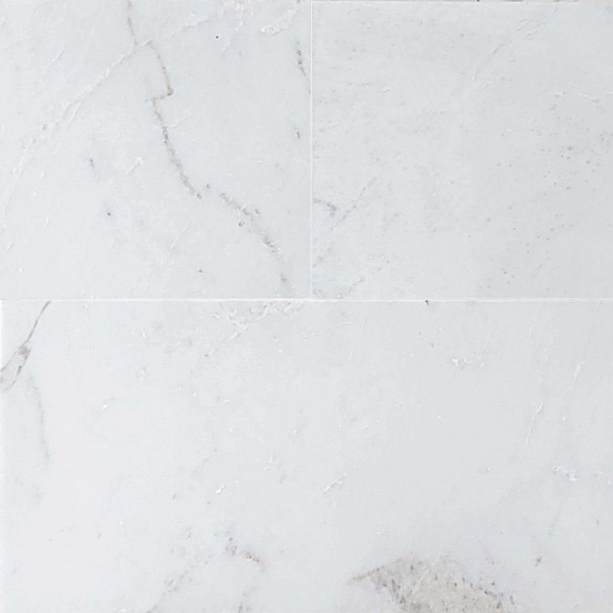 Majestic White Polished Marble Field Tile 12''x24''x3/8'' Zicana Boutique - Zicana Boutique - 1