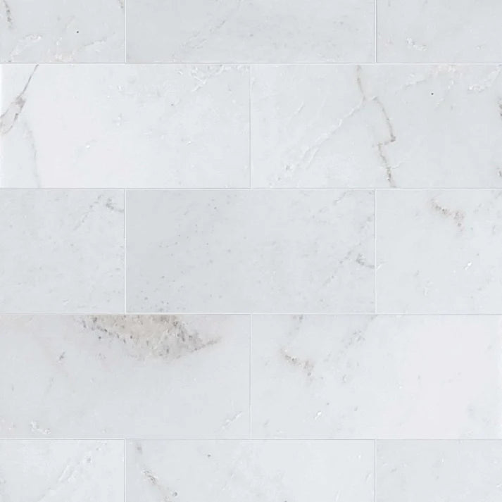 Majestic White Polished Marble Field Tile 6''x12'' Zicana Boutique - Zicana Boutique - 1