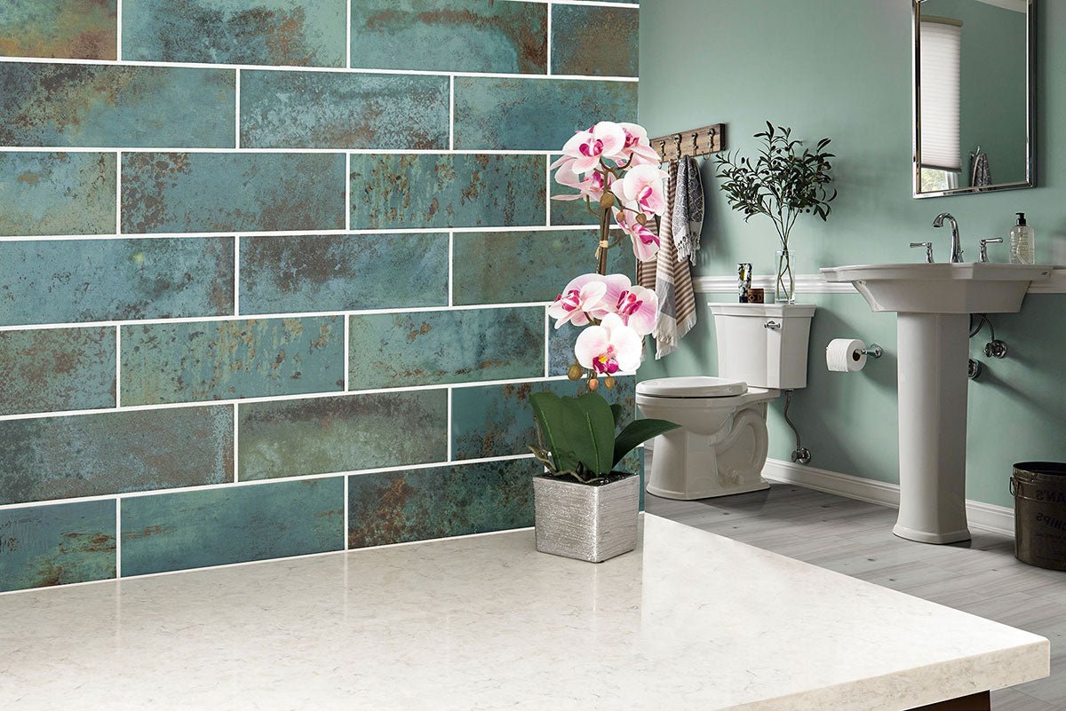 Marza Aqua Ceramic MSI Field Tiles 4" X 12" MSI - Zicana Boutique - 5