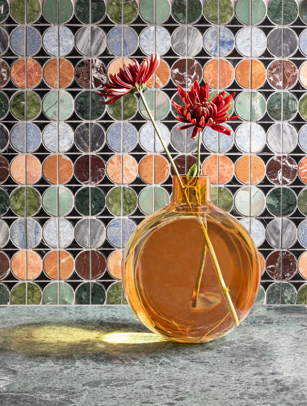 Micro Moons Black Waterjet Mosaic Zicana Boutique - Zicana Boutique - 2