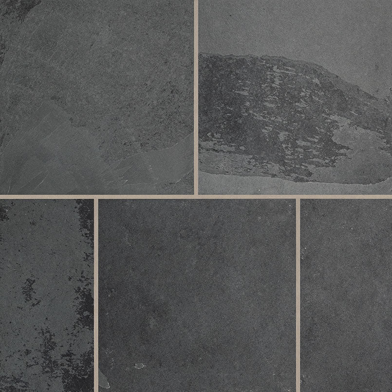 Montauk Black Slate MSI Field Tiles 16" X 16" MSI - Zicana Boutique - 1