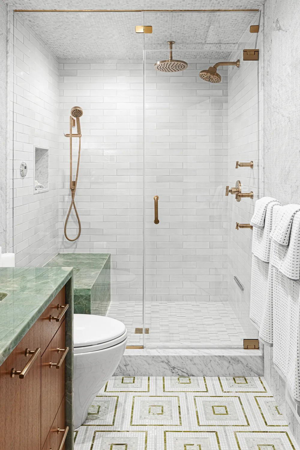 Morningside Heights Zig Zag Green Mosaic Artistic Tile - Zicana Boutique - 2