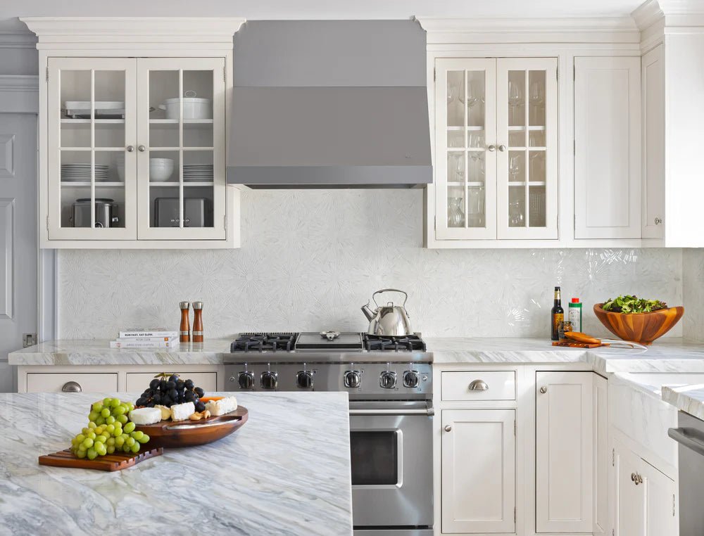 Motor City Circles Bianco Dolomiti Dolomite Mosaic Artistic Tile - Zicana Boutique - 2