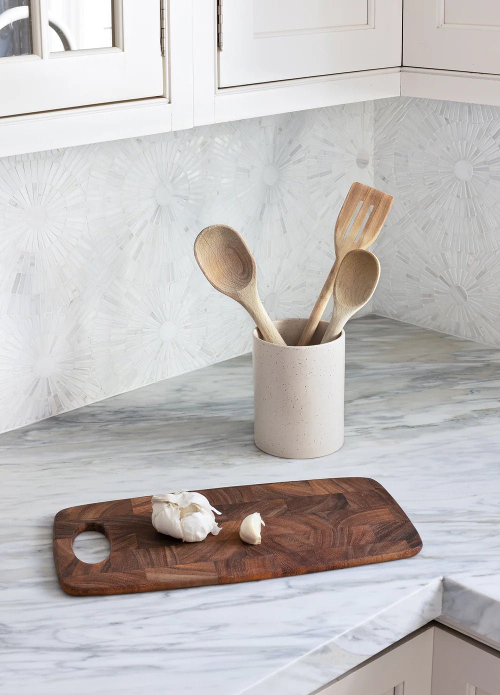 Motor City Circles Bianco Dolomiti Dolomite Mosaic Zicana Boutique - Zicana Boutique - 3