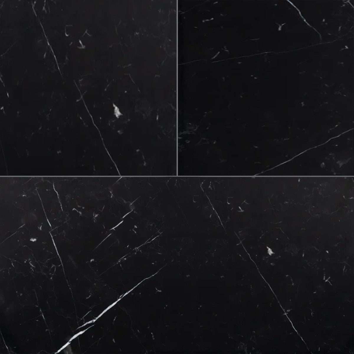 Nero Marquina Honed Marble Field Tile 12''x24''x3/8'' Zicana Boutique - Zicana Boutique - 1