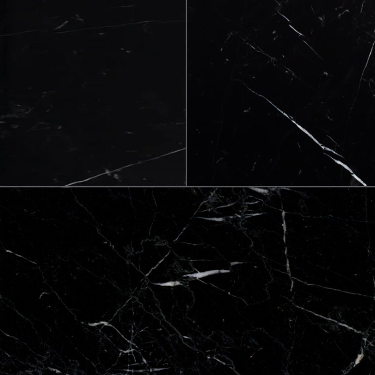 Nero Marquina Polished Marble Field Tile 12''x24''x3/8'' Zicana Boutique - Zicana Boutique - 1