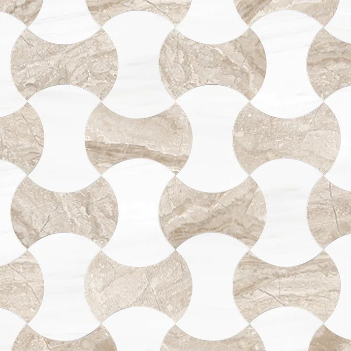 Nodo Royale Geometric Marble Waterjet Mosaic Zicana Boutique - Zicana Boutique - 1