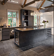 Palazzo Belgian Blue Textured Limestone Field Tile 16''x24''x5/8'' Zicana Boutique - Zicana Boutique - 2