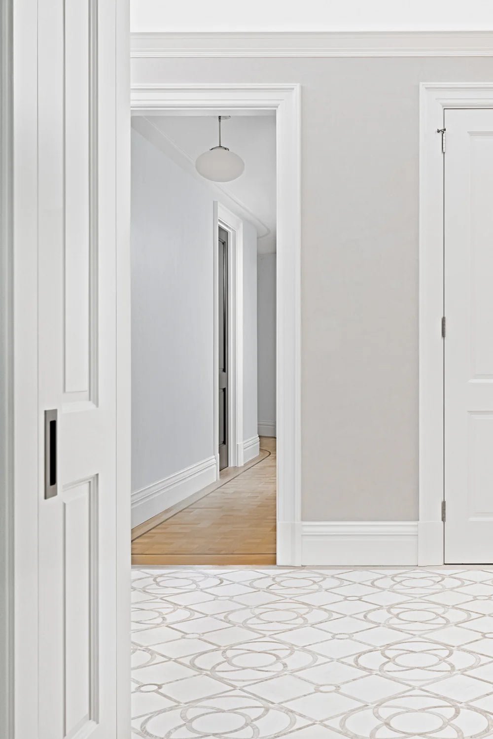 Pantheon X Bianco Dolomiti Waterjet Mosaic Zicana Boutique - Zicana Boutique - 2