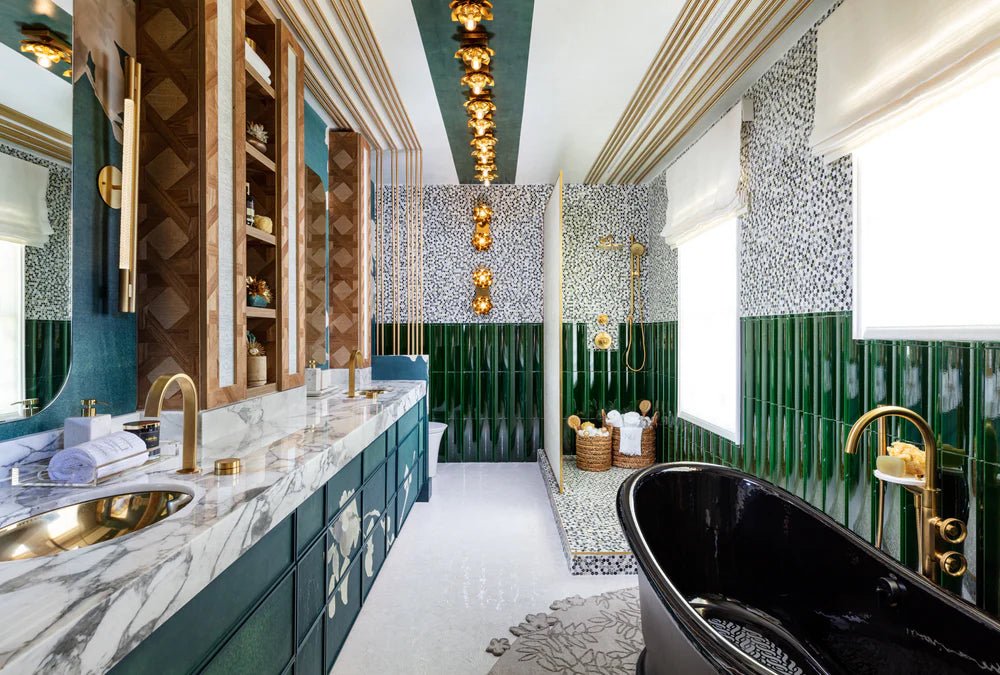 Penny Lane Green Marble Mosaic Artistic Tile - Zicana Boutique - 2