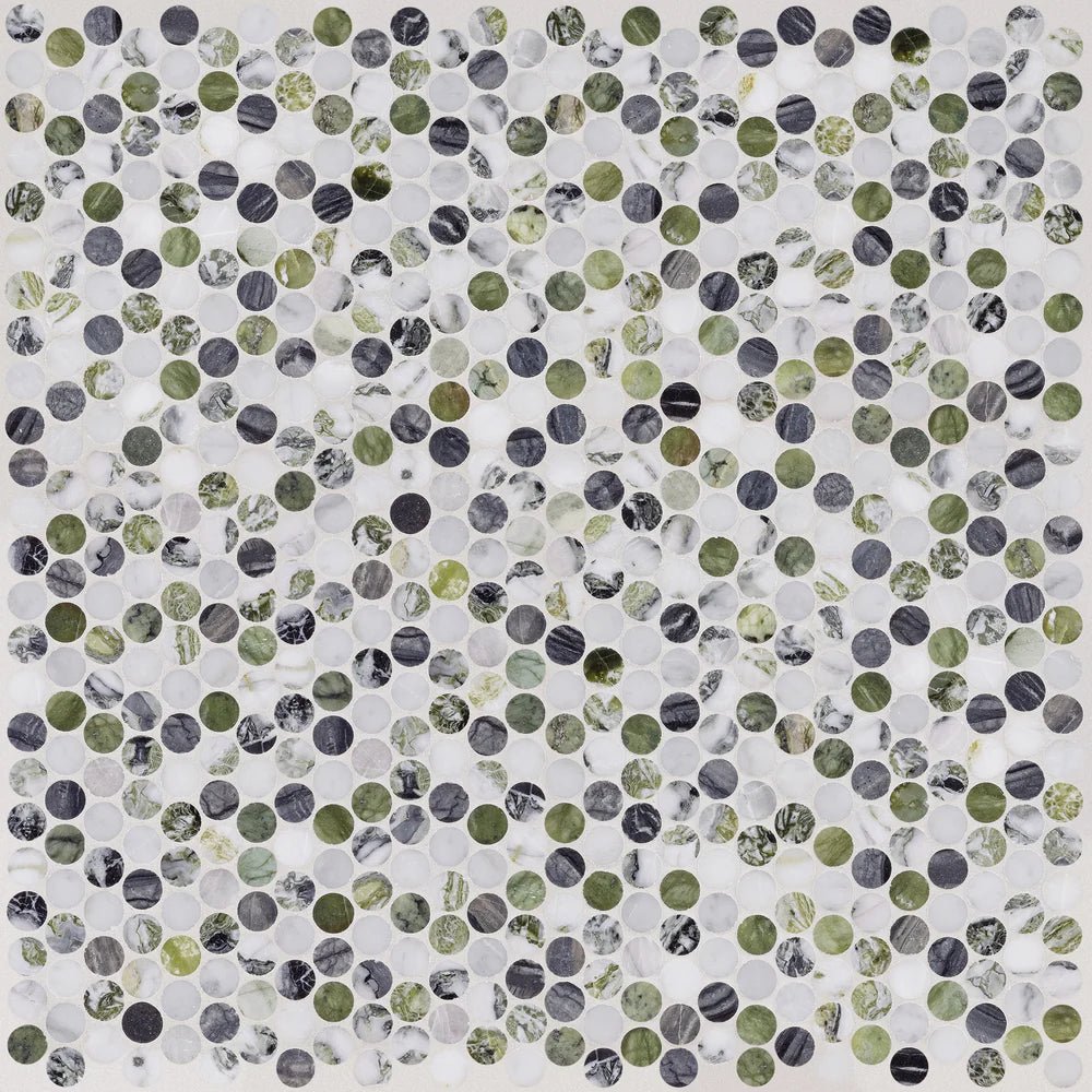 Penny Lane Green Marble Mosaic Artistic Tile - Zicana Boutique - 1