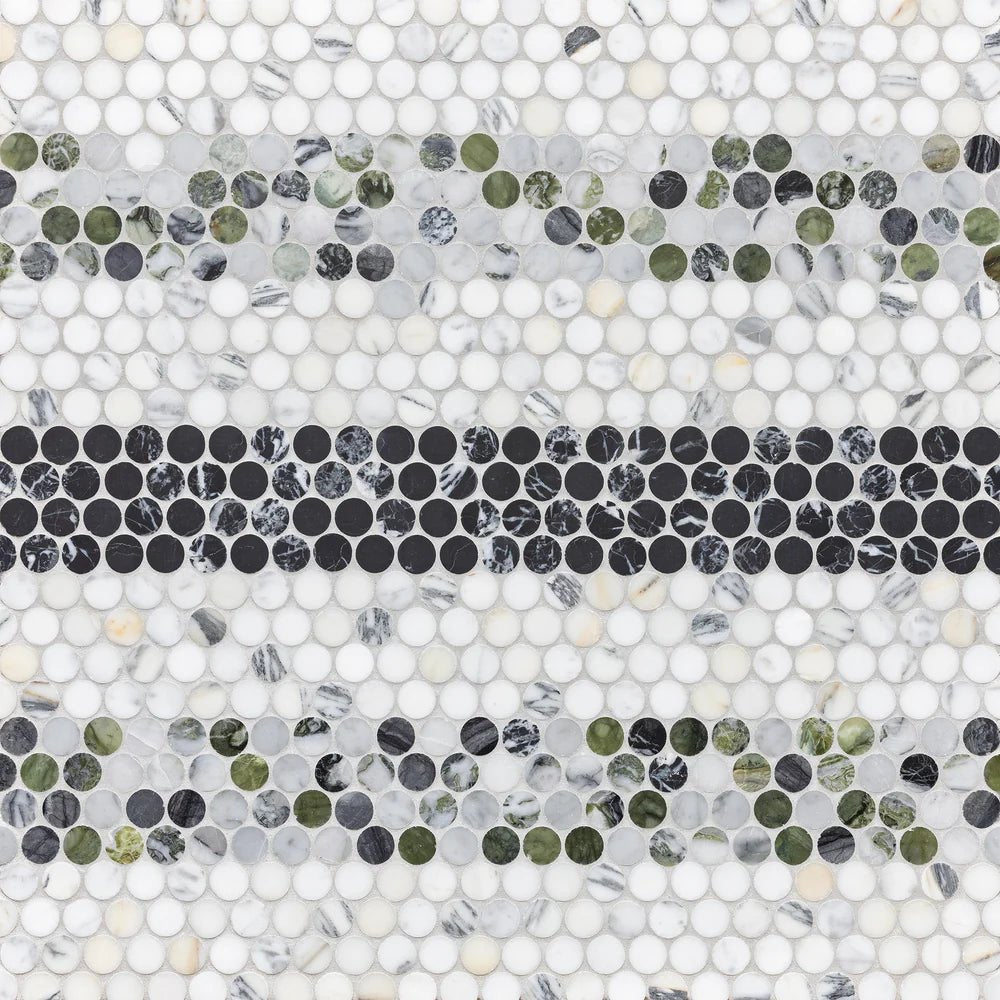 Penny Lane Nero Marble Mosaic Artistic Tile - Zicana Boutique - 3