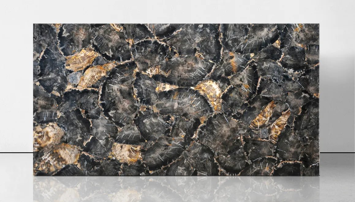 Petrified Wood Black Gemstone Zicana Boutique - Zicana Boutique - 4