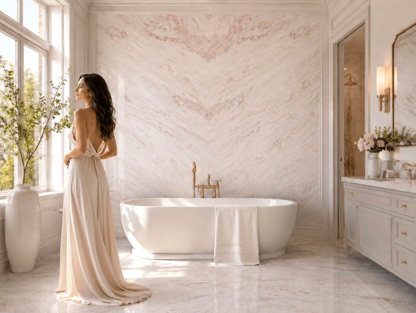 Pink Namibia Marble Marble Couture- Zicana Boutique -3