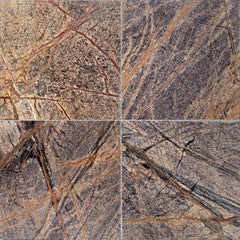 Rain Forest Brown Polished Marble Field Tile 12''x12''x3/8'' Zicana Boutique - Zicana Boutique - 1