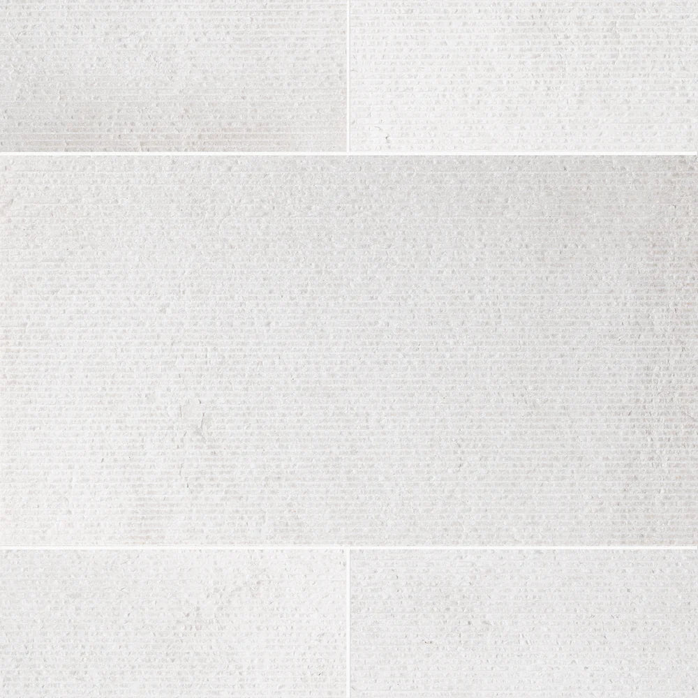 Raked White Sand Marble Tile 12" x 24" Zicana Boutique - Zicana Boutique - 1