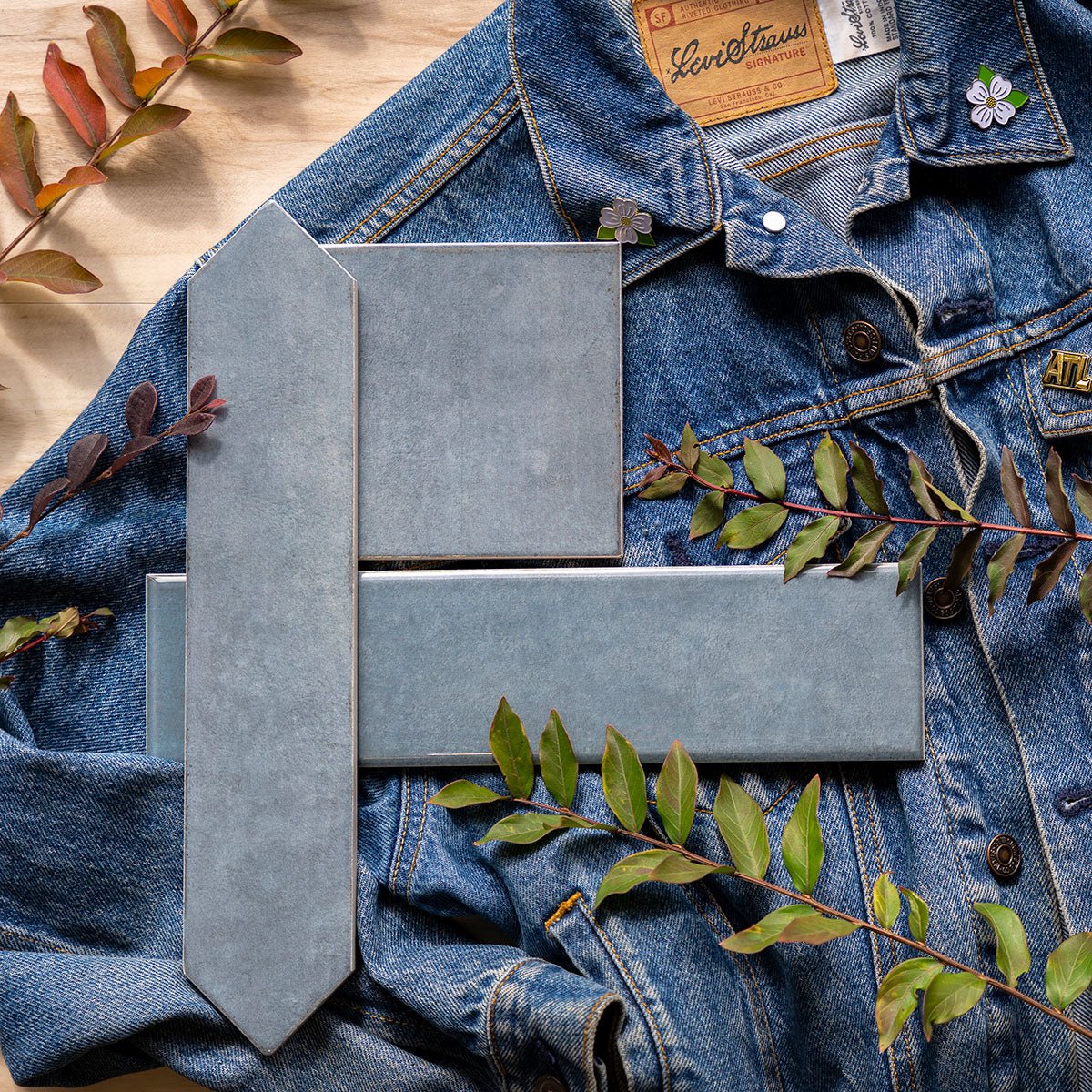 Renzo Denim Ceramic MSI Field Tiles 2.5" X 13" Picket Pattern MSI - Zicana Boutique - 5