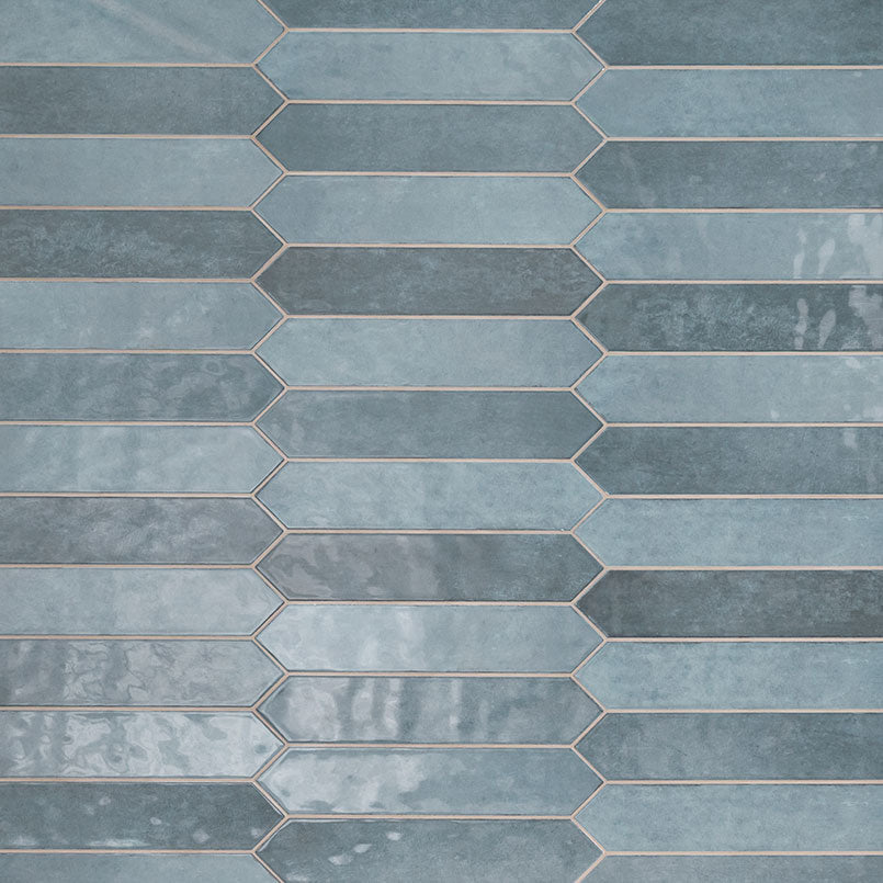 Renzo Denim Ceramic MSI Field Tiles 2.5" X 13" Picket Pattern MSI - Zicana Boutique - 4