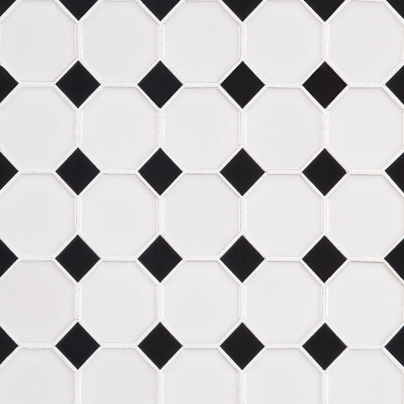 Retro Bianco Porcelain MSI Field Tiles 12" X 12" Octagon Pattern MSI - Zicana Boutique - 1