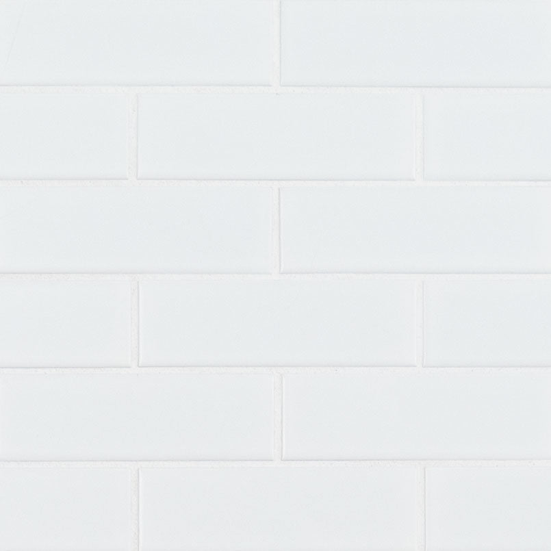 Retro Brick Bianco Porcelain MSI Field Tiles 2" X 6" Subway Pattern MSI - Zicana Boutique - 1