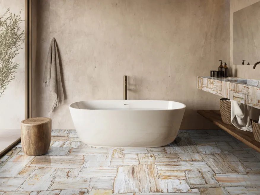 Retro Ivory Petrified Wood Gemstone Zicana Boutique - Zicana Boutique - 2