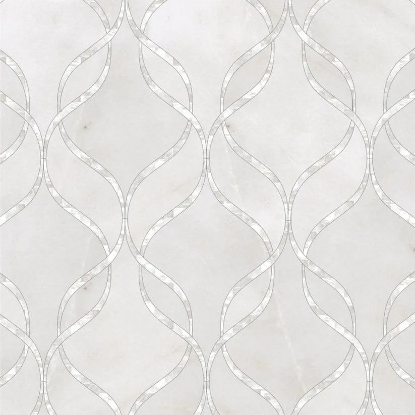 Rivera Cinta Ornamental Marble Waterjet Mosaic Zicana Boutique - Zicana Boutique - 1