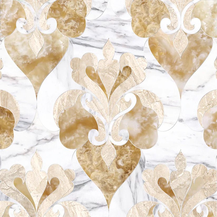 Rivera Danno Onyx Arabesque Marble Waterjet Mosaic Zicana Boutique - Zicana Boutique - 1