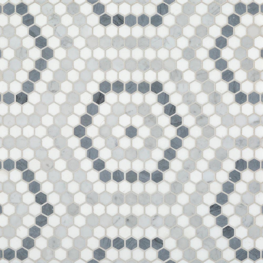 Riverside Drive Hex Grey Mosaic Artistic Tile - Zicana Boutique - 1