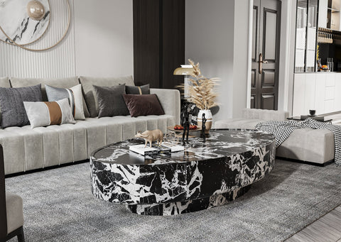 Romolo Oval Coffee Table - Zicana Boutique - 9