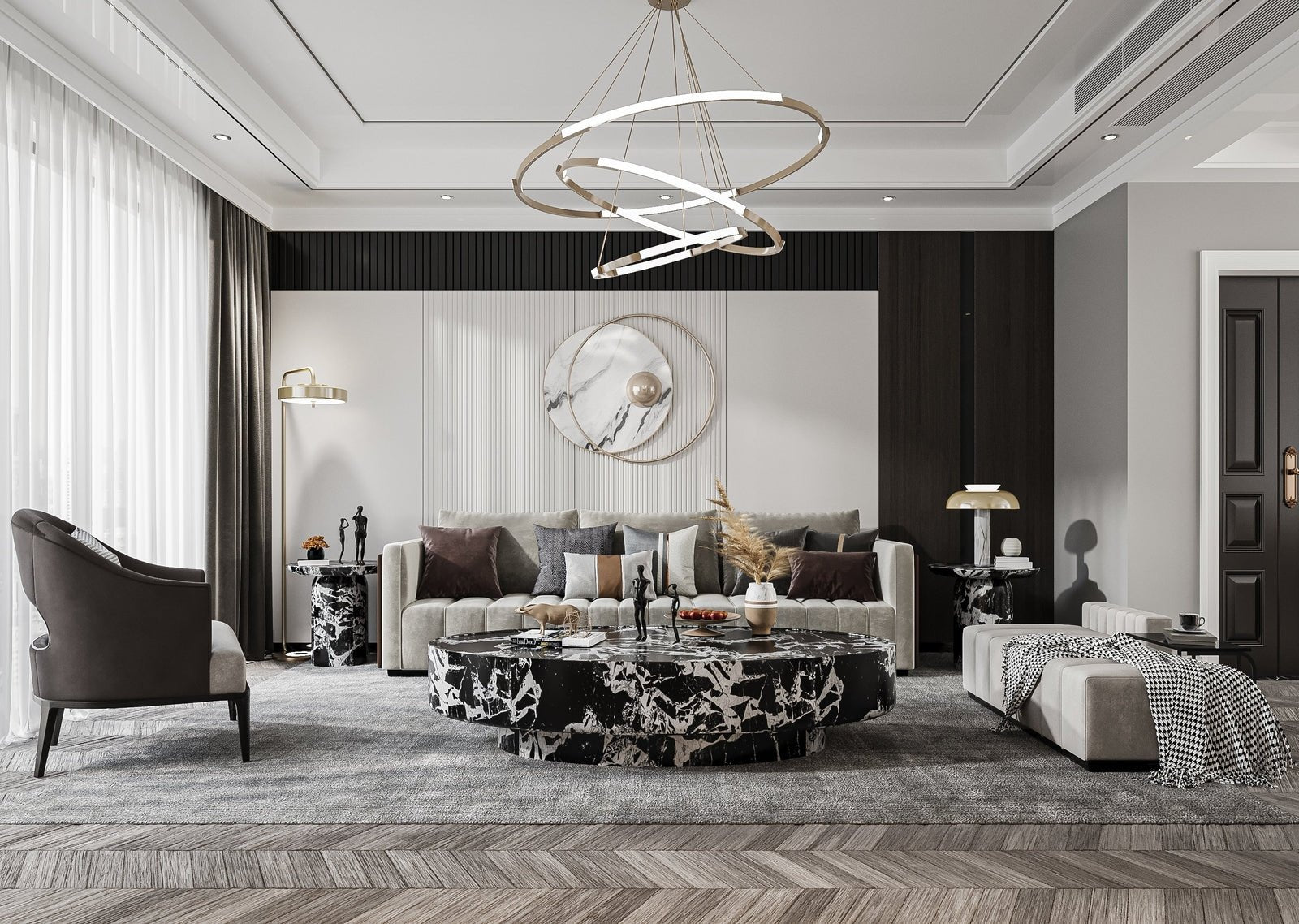 Romolo Oval Coffee Table Zicana Boutique - Zicana Boutique - 3