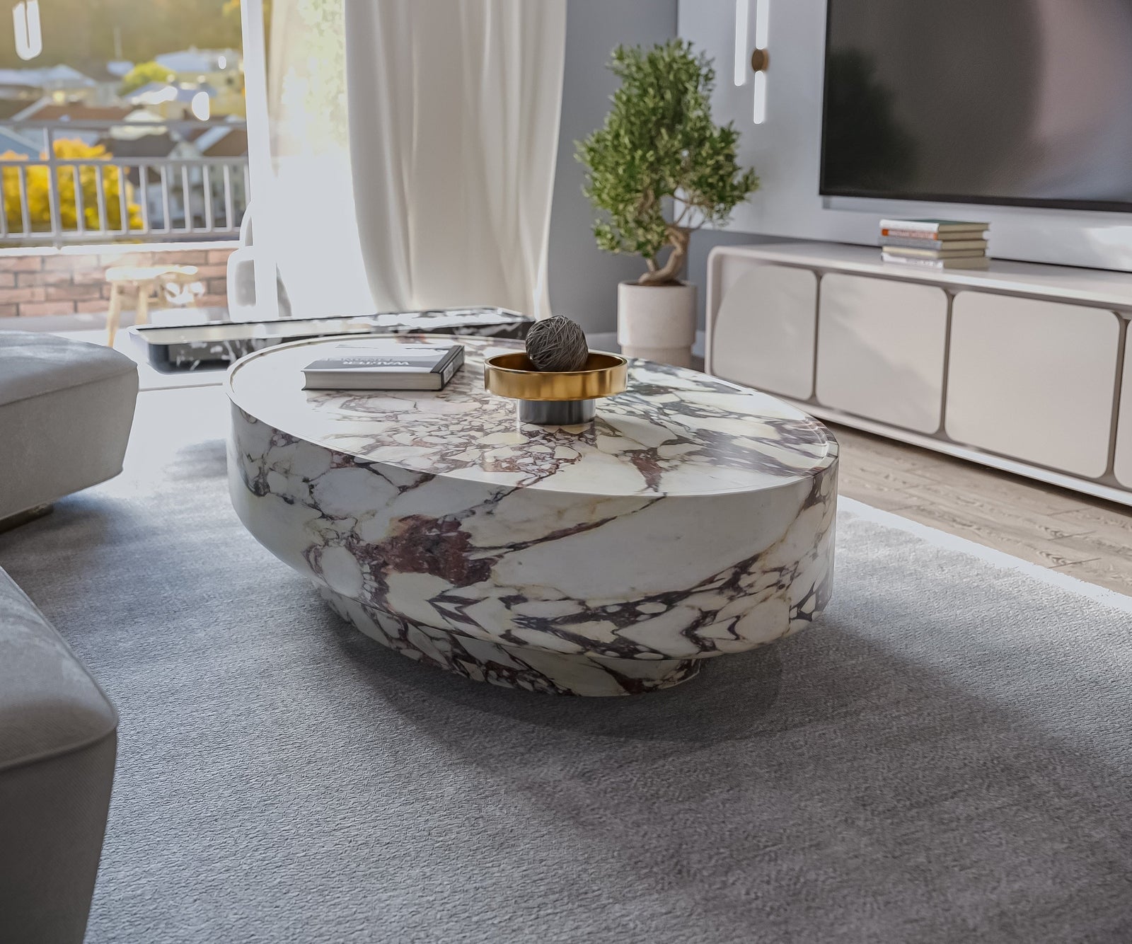 Romolo Oval Coffee Table Zicana Boutique - Zicana Boutique - 6