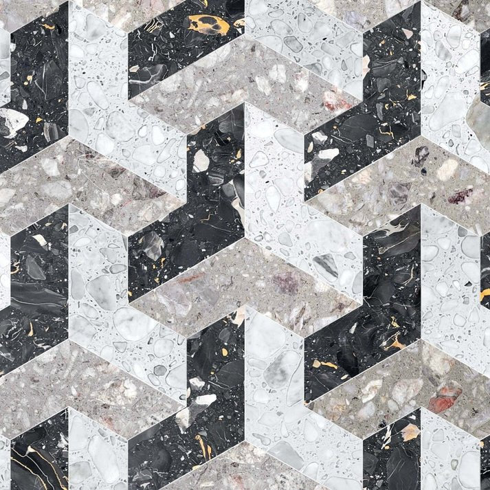 Ruby Elis Nube Terrazo Waterjet Mosaic Zicana Boutique - Zicana Boutique - 1