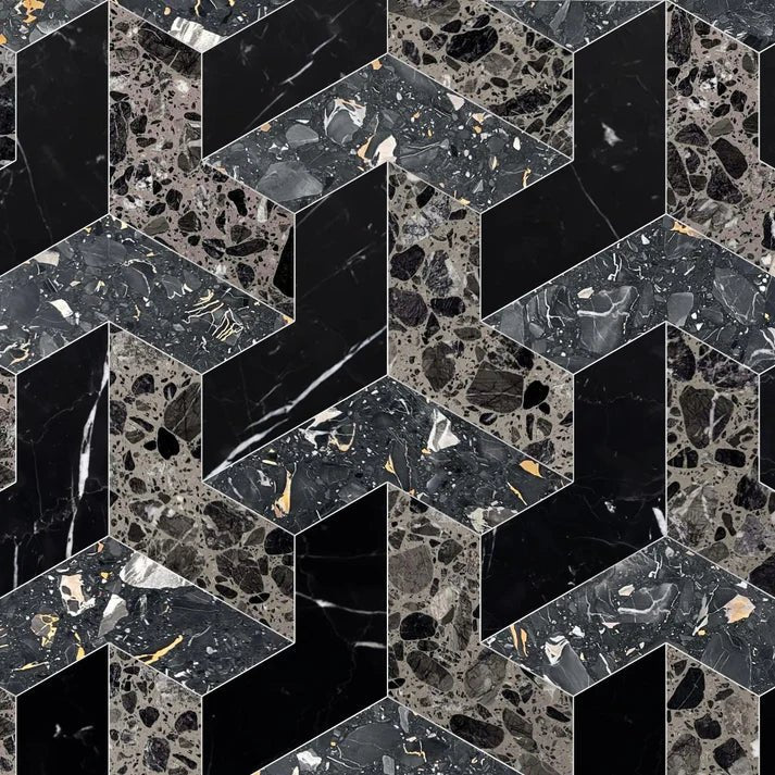 Ruby Elis River Terrazo Waterjet Mosaic Zicana Boutique - Zicana Boutique - 1