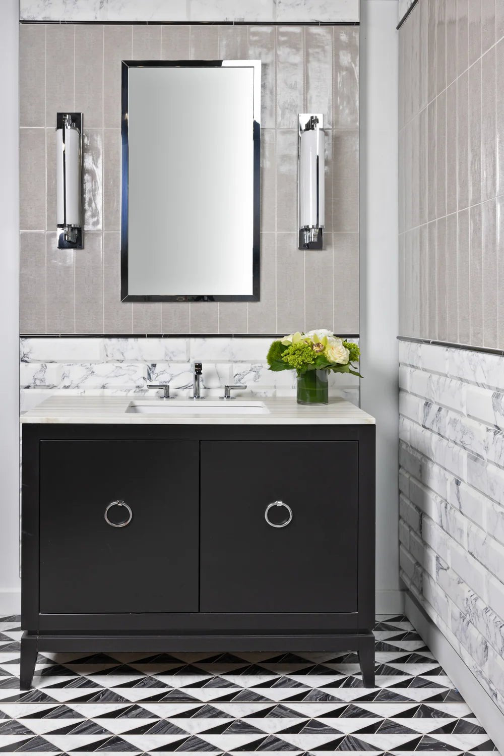 Sail Black Waterjet Mosaic Artistic Tile - Zicana Boutique - 2