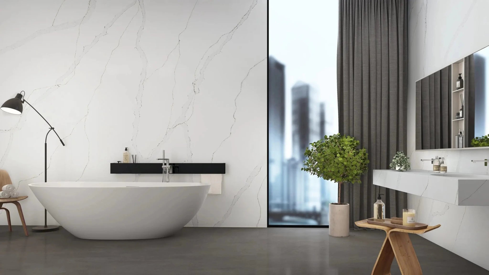 Salora Grey Pental Quartz Architectural Surfaces - Zicana Boutique - 3