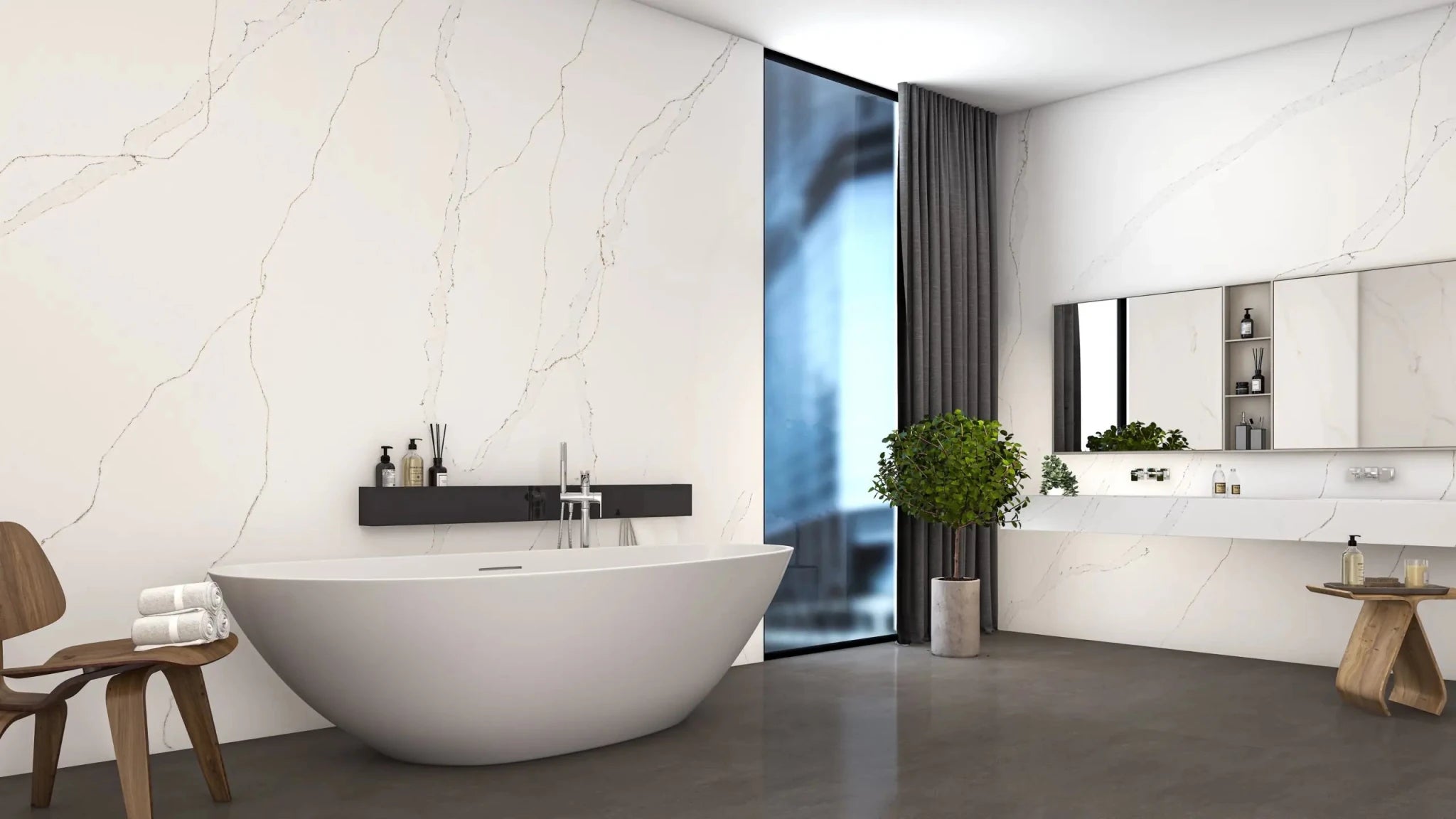 Salora Grey Pental Quartz Architectural Surfaces - Zicana Boutique - 2