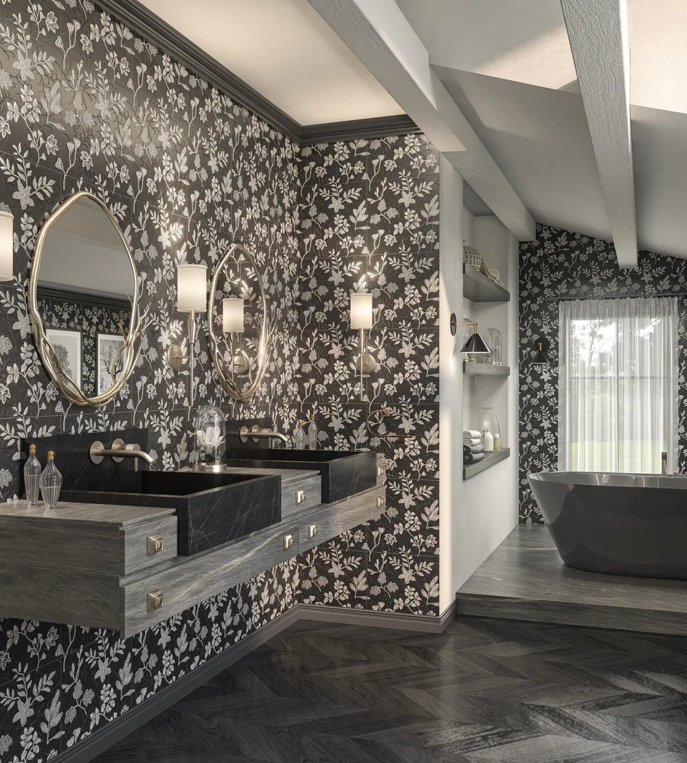 Sanctuary By Lori Weitzner Nero Marble Dimensional Tile Zicana Boutique - Zicana Boutique - 2