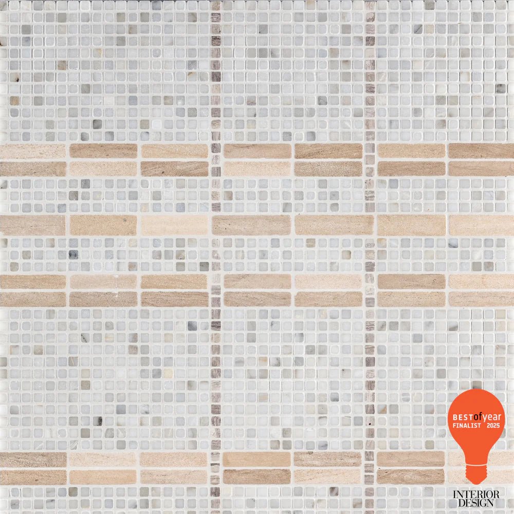 Shadow Stripe Moca Mosaic Artistic Tile - Zicana Boutique - 1