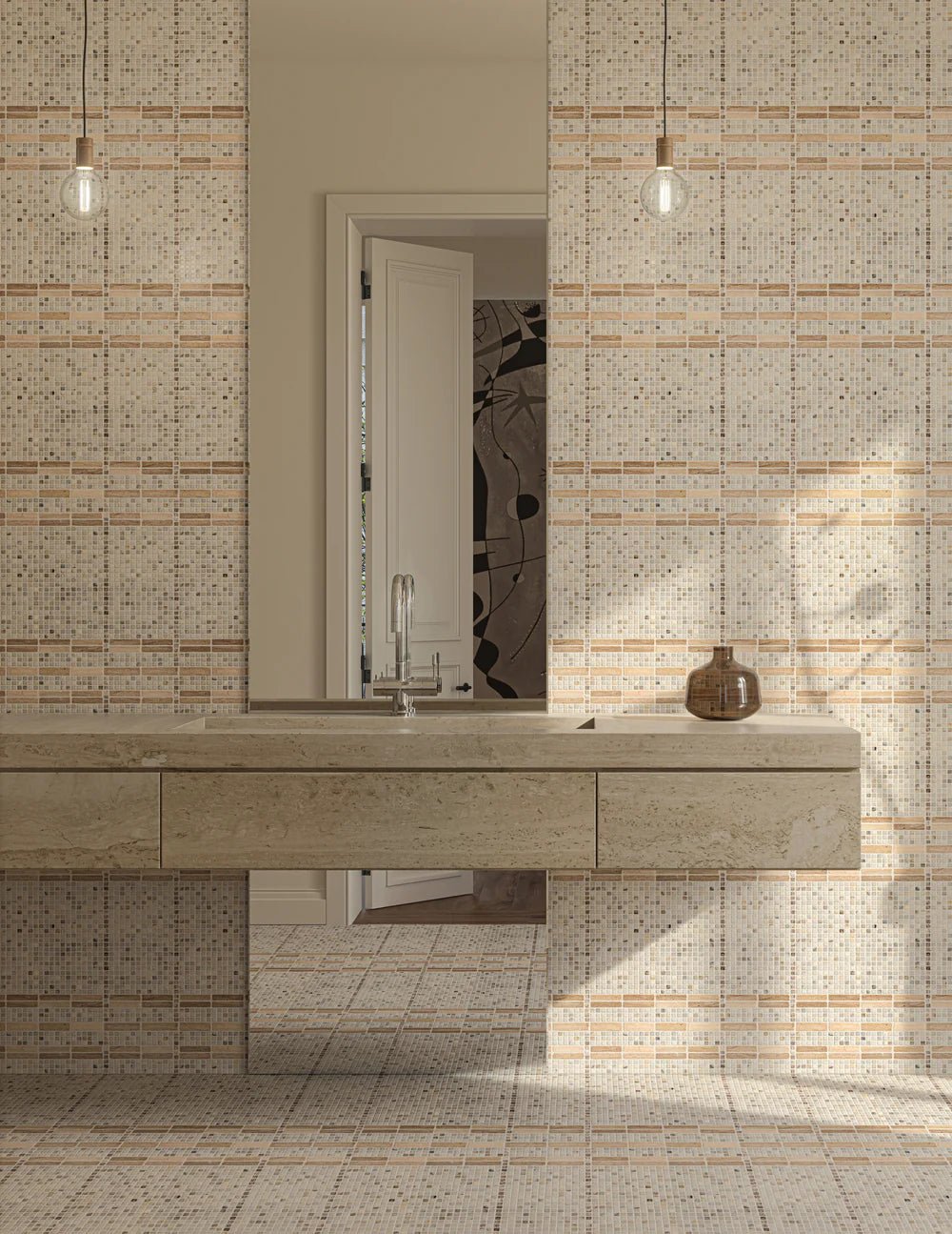 Shadow Stripe Moca Mosaic Zicana Boutique - Zicana Boutique - 2