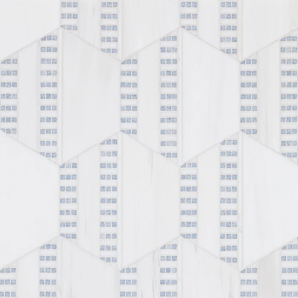 Sidetrack Bianco Dolomiti Mosaic Artistic Tile - Zicana Boutique - 1