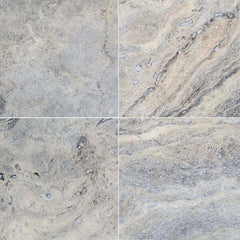 Silver Crosscut Honed Travertine Field Tile 12''x12''x3/8'' Zicana Boutique - Zicana Boutique - 1