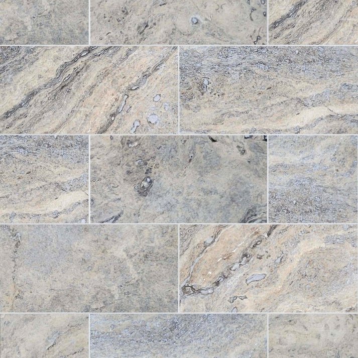 Silver Crosscut Honed Travertine Field Tile 6''x12'' Zicana Boutique - Zicana Boutique - 1